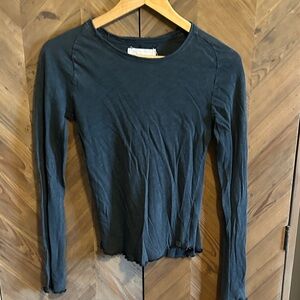 We The Free Charcoal Long Sleeve Top